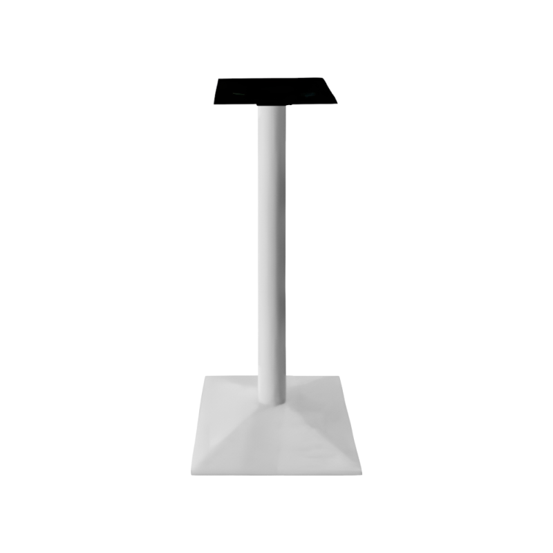 Gamba Table Met tubo Ø76mm H110cm bianco piatto 25cm - Base alta robusta