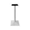 Gamba Table Met tubo Ø76mm H110cm bianco piatto 25cm - Base alta robusta