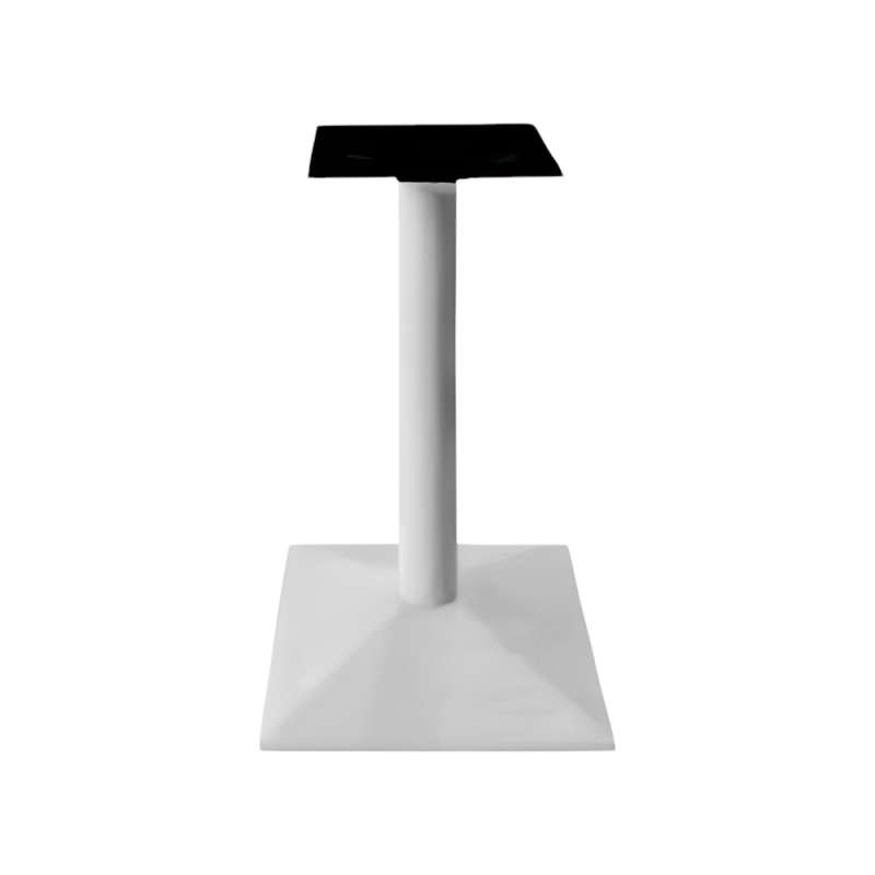 Gamba Table Met bianca H72 cm base tavolo in acciaio