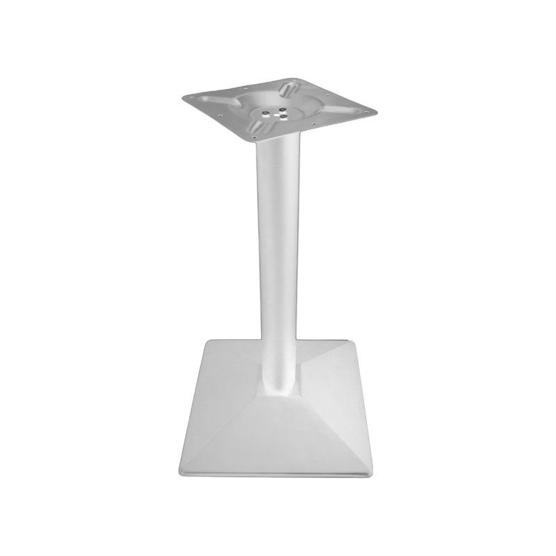 Gamba Table Met bianca H72 cm base tavolo acciaio robusta