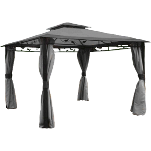 Gazebo Arion 3x3 mt grigio resistente ed elegante per esterni