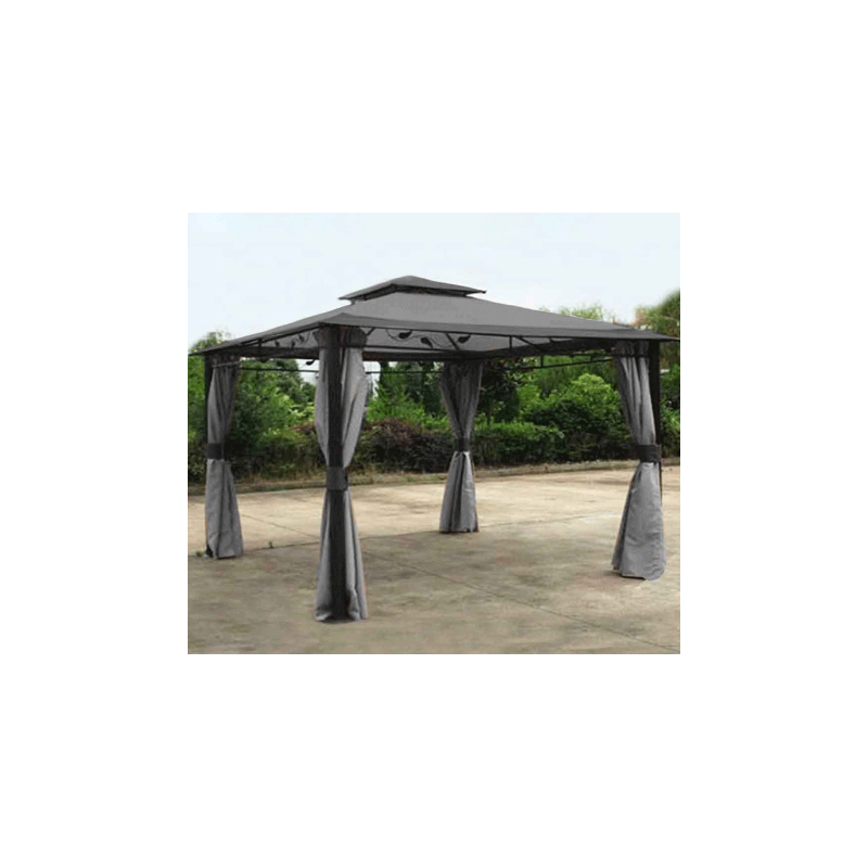 Gazebo Arion 3x3 mt grigio resistente ed elegante per esterni