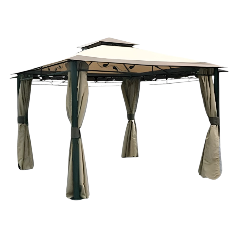 Gazebo Arion 3x4 mt moka resistente ed elegante per esterni