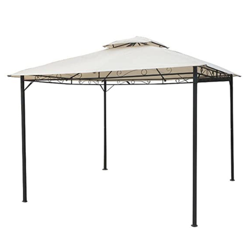 Gazebo Basic 3x3 grigio resistente e pratico per esterni giardino