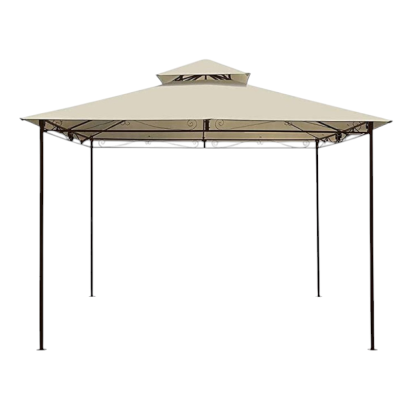 Gazebo Basic 3x3 moka - Copertura elegante per giardino e terrazzo