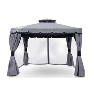 Zoom Gazebo Royal Mt3*4 Grigio All. Pl 100mm Con Teli Lat E Zanz.