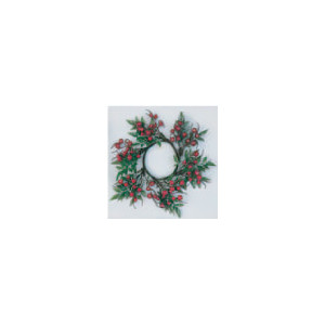 Ghirlanda Glitter Bacche Rosso 35cm Decorazione Natalizia