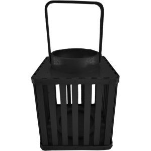 Lampada da Tavolo Piccola in Legno Nero 14x14x18 cm