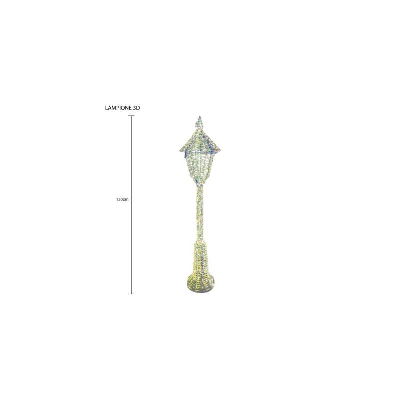 Lampione LED oro 120x28x25cm - Illuminazione da terra elegante