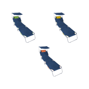 Zoom Set di 4 Lettini Gold Sand Blu Jeans Cuscini Fluo Assortiti