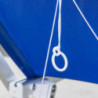 Lettino Lux Beach blu con parasole 2 posizioni pieghevole