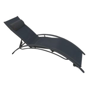 Lettino Moon Lounge Alluminio Antracite - Comfort per Giardino