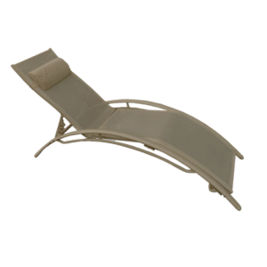 Lettino Moon Lounge in alluminio tortora - Relax elegante outdoor