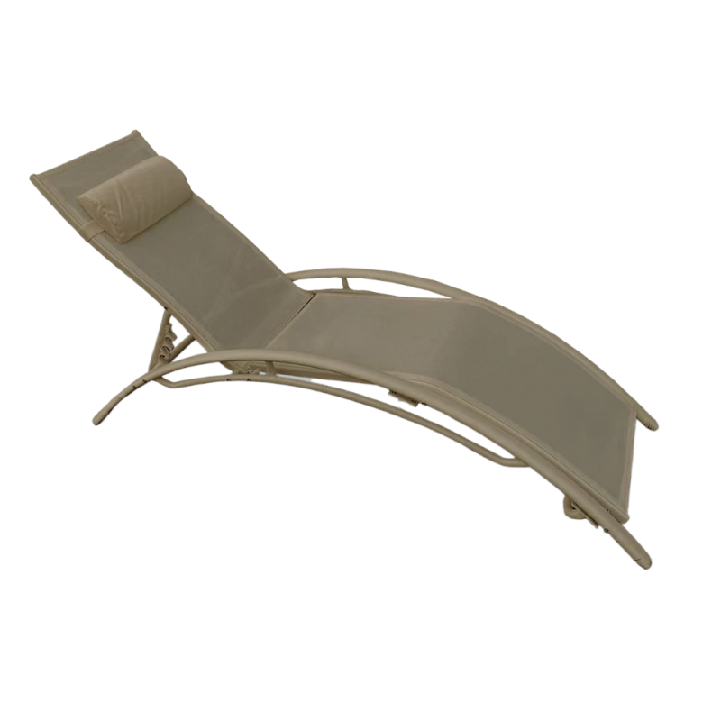 Lettino Moon Lounge in alluminio tortora - Relax elegante outdoor