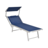 Lettino New Sun blu in ferro - Relax resistente e colorato outdoor
