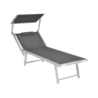 Lettino New Sun grigio a pois in ferro - Comfort e stile outdoor
