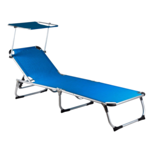 Zoom Set di 4 Lettini Playa Colore Melange Blu