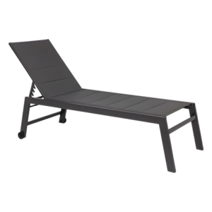 Lettino Stretch Lounge con ruote alluminio antracite - Outdoor relax