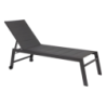 Lettino Stretch Lounge con ruote alluminio antracite - Outdoor relax