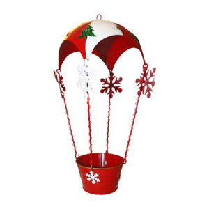 Mongolfiera Flok 33x30x85 cm Rosso Bianco Verde - Decorazione Casa