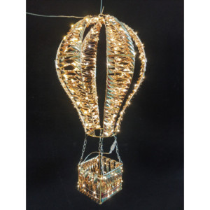 Mongolfiera con LED oro 30x30x60cm 210L - Decorazione luminosa