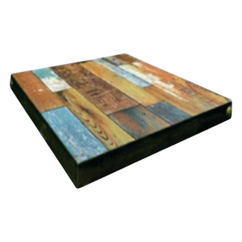 Old Fashion top in legno quadrato 60x60cm spessore 50mm