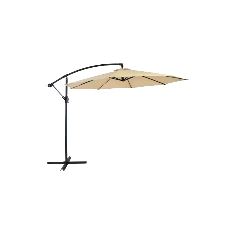 Ombrellone Banana 3m a braccio grigio/ecru - Eleganza outdoor