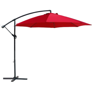 Zoom Ombrellone Banana 3m. A Braccio struttura Grigio Colori Rosso Scuro