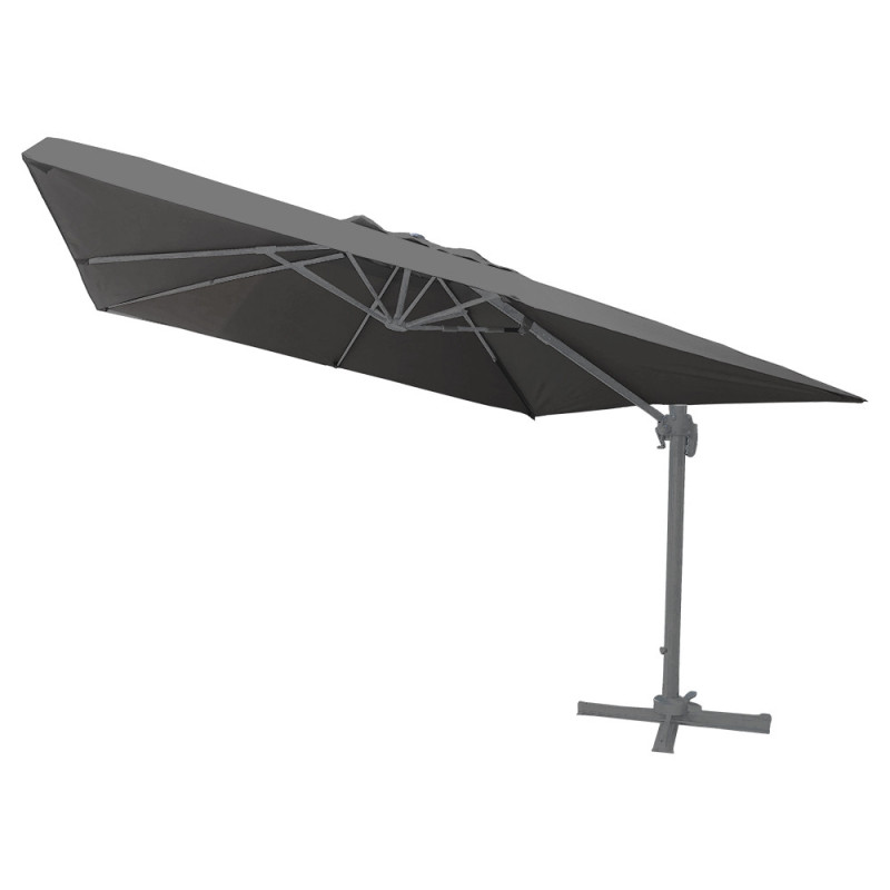 Ombrellone Paradise 3x4 m grigio struttura robusta da giardino