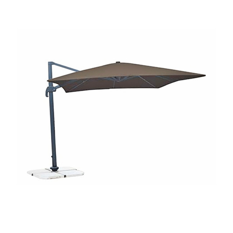 Ombrellone Paradise 3x4 m moka ecru robusto per esterno