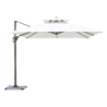 Ombrellone Santorini 3x3 m Champagne Gold Telo Bianco - Giardino