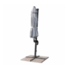 Ombrellone Santorini 3x3m struttura champagne telo moka