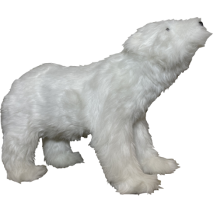Orso Polare Bianco Decorativo 70x24x48 cm - Arredo Casa