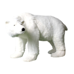 Orso Polare Bianco con Musica e Movimento 135x57x92 cm