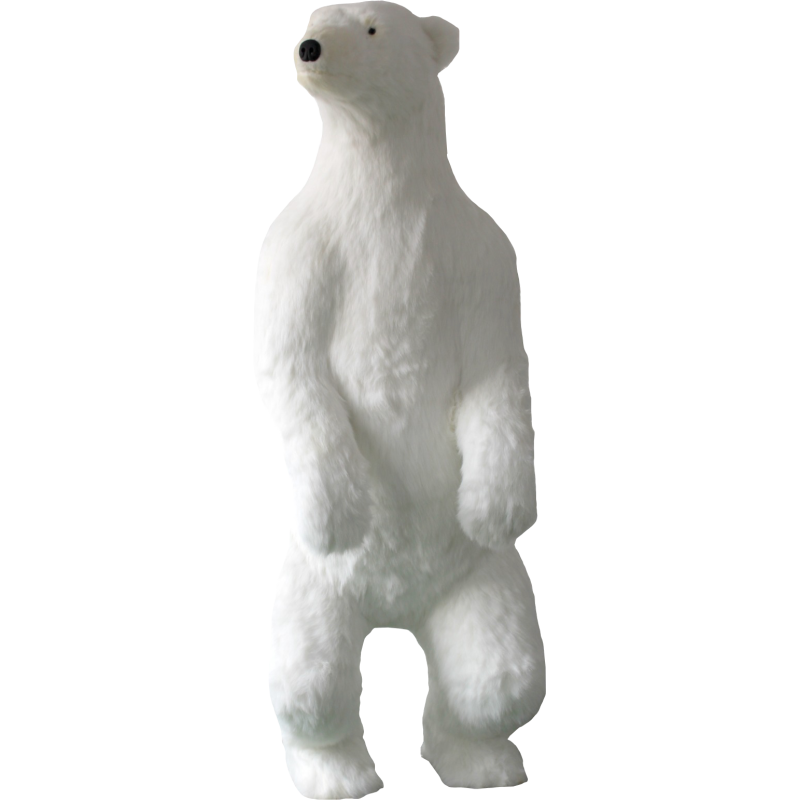 Orso polare bianco in piedi 62x65x185cm - Decorazione natalizia