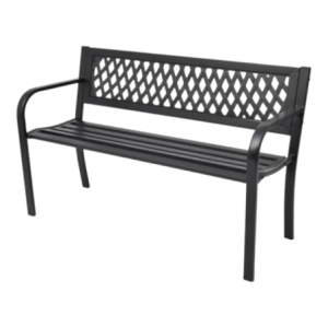 Zoom Panchina Cross In Metallo Vern.nero E Pvc Nero