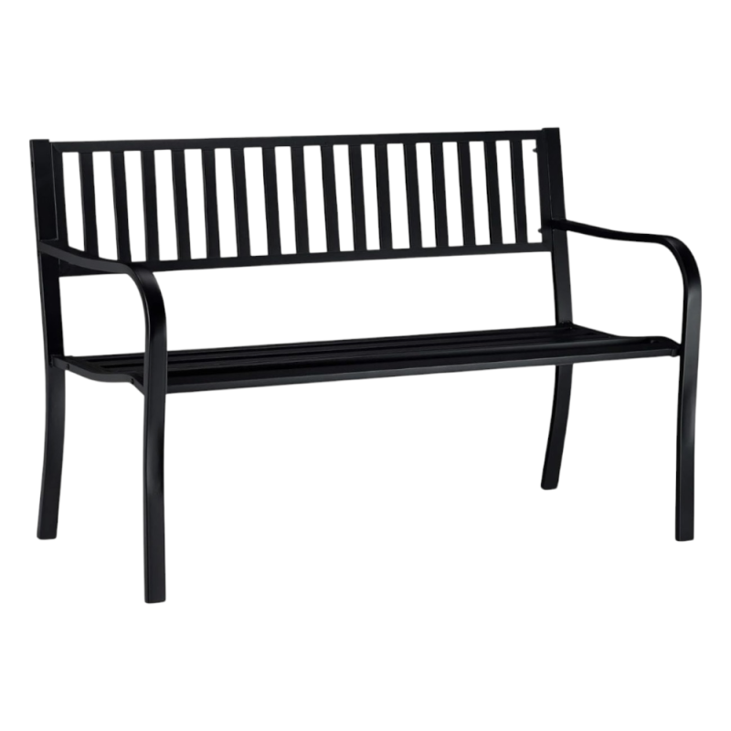 Panchina Pipe in Metallo Verniciato Antracite - Arredo Giardino