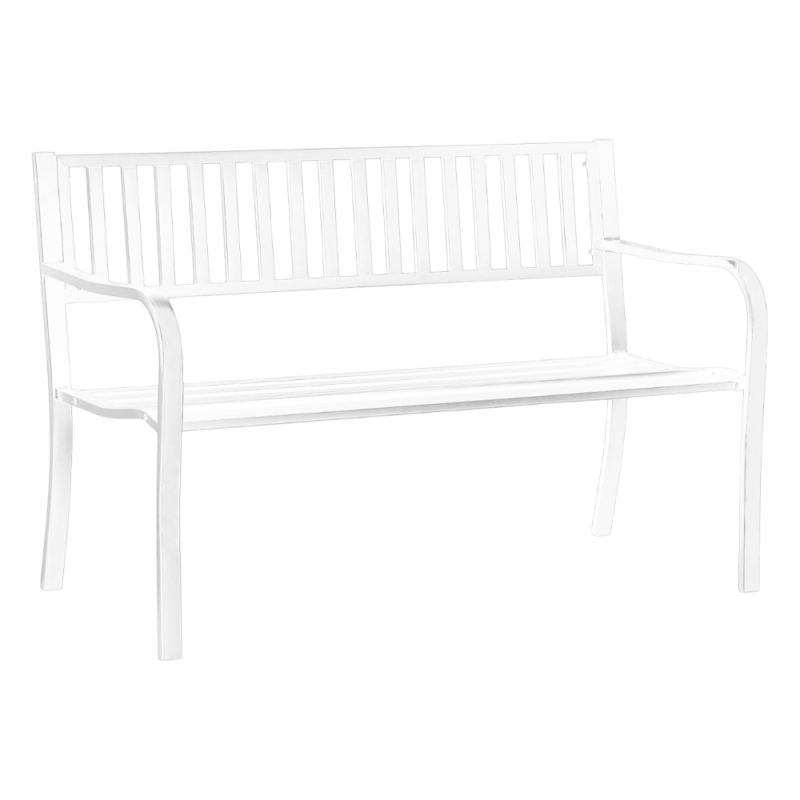 Panchina Pipe in Metallo Verniciato Bianco - Arredo Giardino