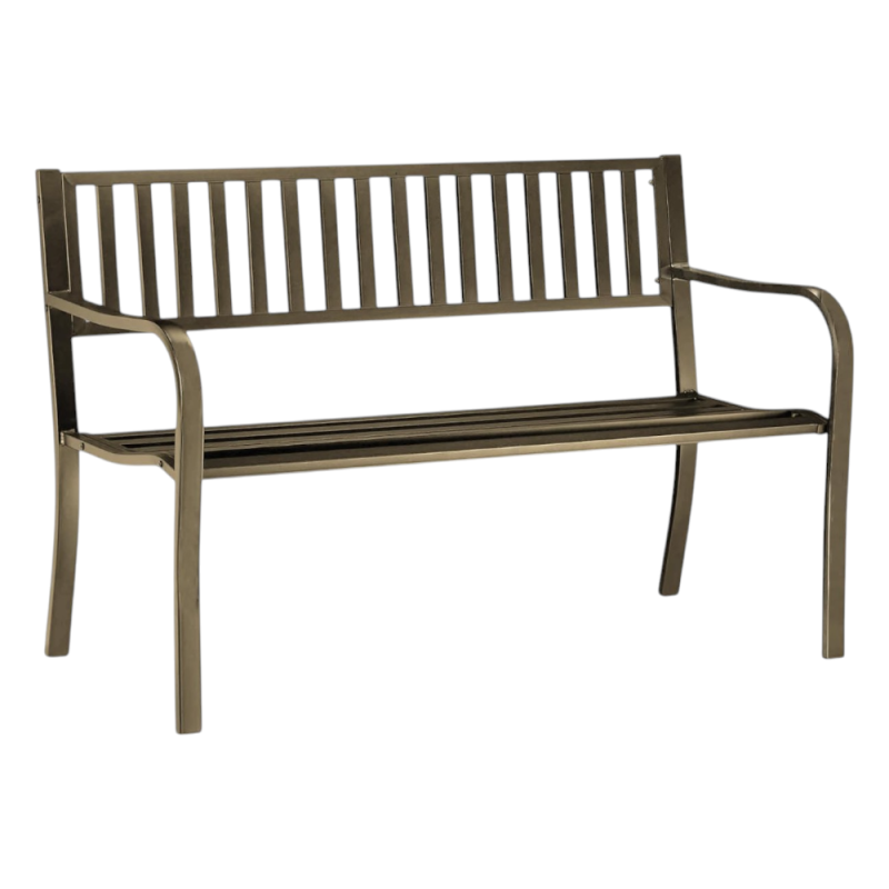 Panchina Pipe metallo verniciato tortora da esterno elegante