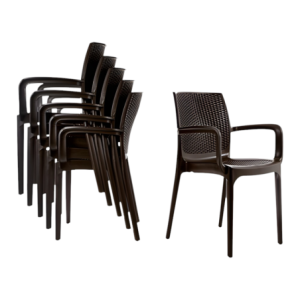 Poltrona Baviera in rattan moka - Comfort e stile per esterni