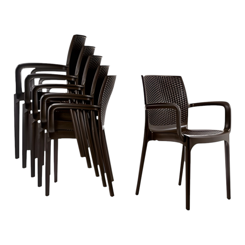 Poltrona Baviera in rattan moka - Comfort e stile per esterni