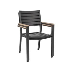 Zoom Poltrona Kypos In alluminio + Polywood Colori Antracite