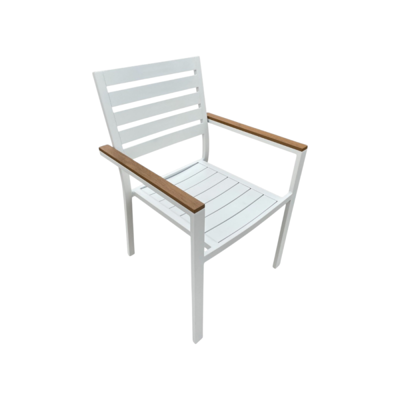 Poltrona Kypos Alluminio Polywood Bianco - Comfort Outdoor