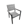 Poltrona Madagascar Alluminio Antracite-Legno Grigio Outdoor
