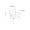 Poltrona Madagascar Alluminio Antracite-Legno Grigio Outdoor