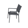 Poltrona Paraga metallo e textilene grigio antracite - Outdoor design