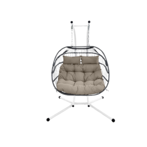 Poltrona pensile 2 posti Kenya rattan bianco - Relax sospeso outdoor