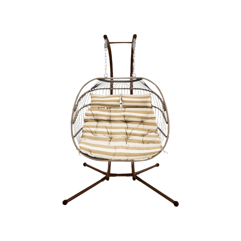 Poltrona pensile 2 posti Kenya rattan naturale - Relax outdoor