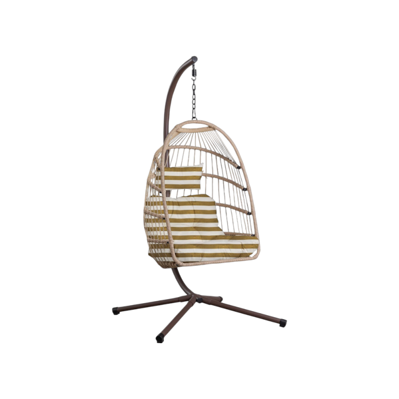 Poltrona pensile Singapore rattan naturale - Relax sospeso outdoor