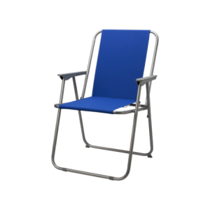Poltrona relax Beach blu e grigio in ferro - Comfort outdoor